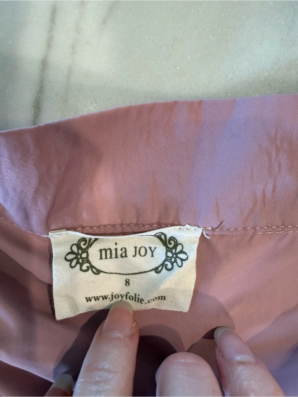 Joyfolie Dusty Pink Sequin-Trim Bomber Jacket